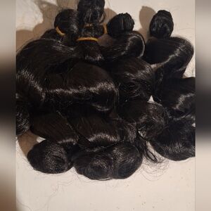 Natural Black Women’s Hair Extensions - Soft Wavy Bundles. Six Bundle